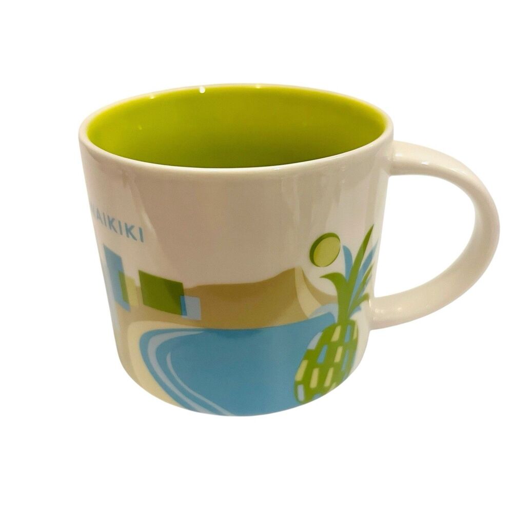 Starbucks You Are Here Collection 2015 Waikiki Oahu Hawaii Coffee Cup Mug